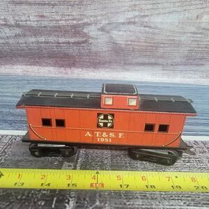 Vintage Marx Santa Fe A.T.&S.F. 1951 Red Caboose tin A T & S F - O Gauge O27